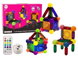 Lallafy Colour Window Blocks Stick (Bulk) | Transparent Building Blocks for Window Art | Educational STEM Construction Toy for Kids