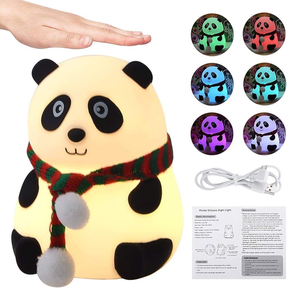 Lallafy Panda Lamp (Bulk) | Cute LED Night Light for Kids | Soft Glow Decorative Table Lamp for Bedroom & Nursery