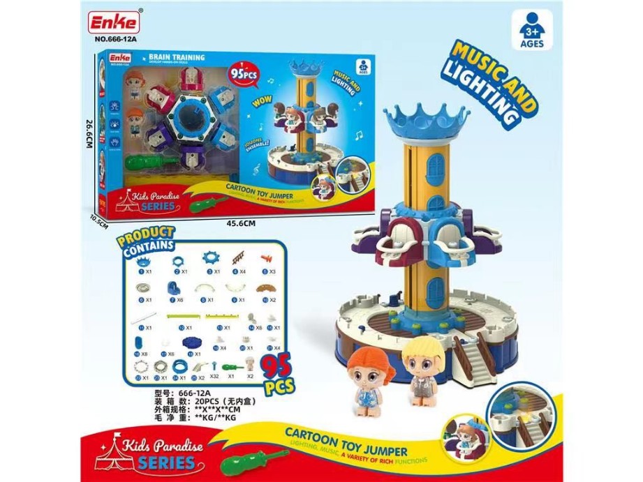 Lallafy Cartoon Toy Jumper (Bulk) | Fun Jumping Cartoon Character Toy | Interactive Action Toy for Kids
