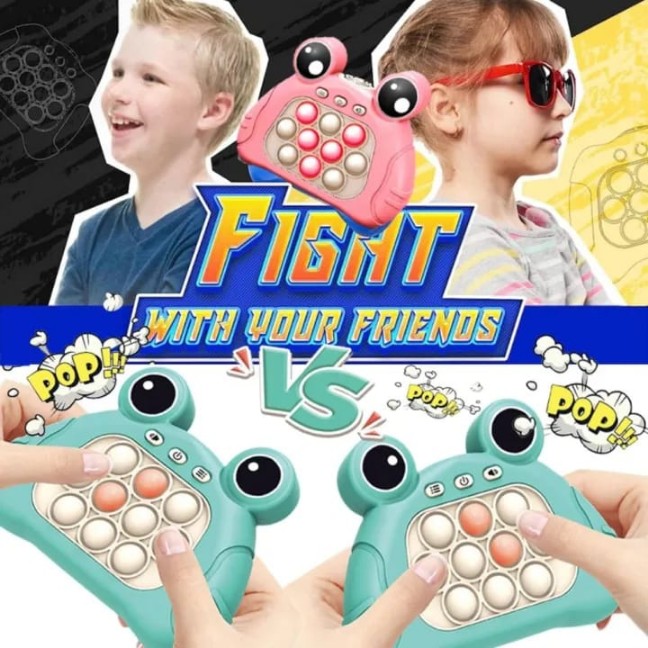 Lallafy Fast Push Game (Bulk) | Electronic Pop It Memory Game with Lights & Sounds | Educational Brain Challenge Toy for Kids