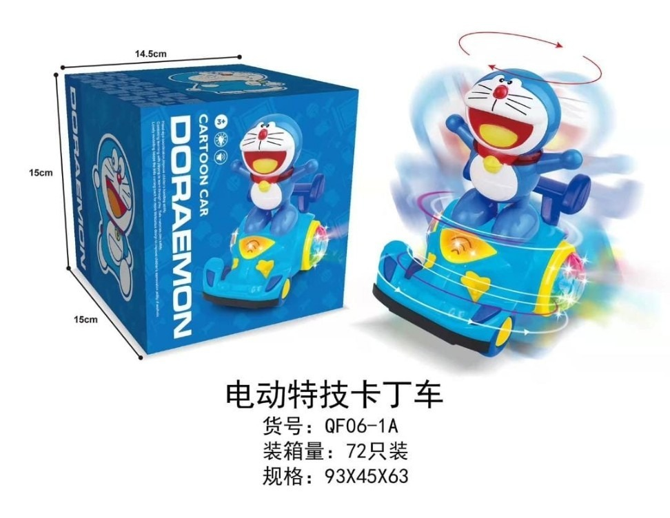 Doraemon Car Toy for Kids | Cartoon Racing Car with Lights & Music