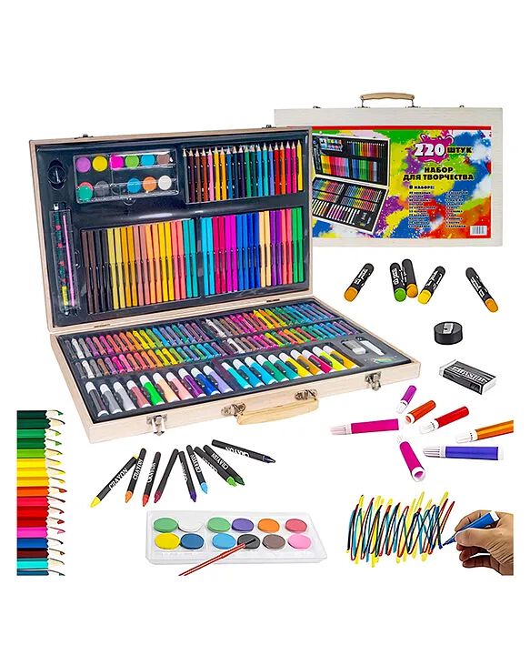 Wooden Colour Kit for Kids | Educational Art & Craft Coloring Set | Creative Painting Kit for Boys & Girls