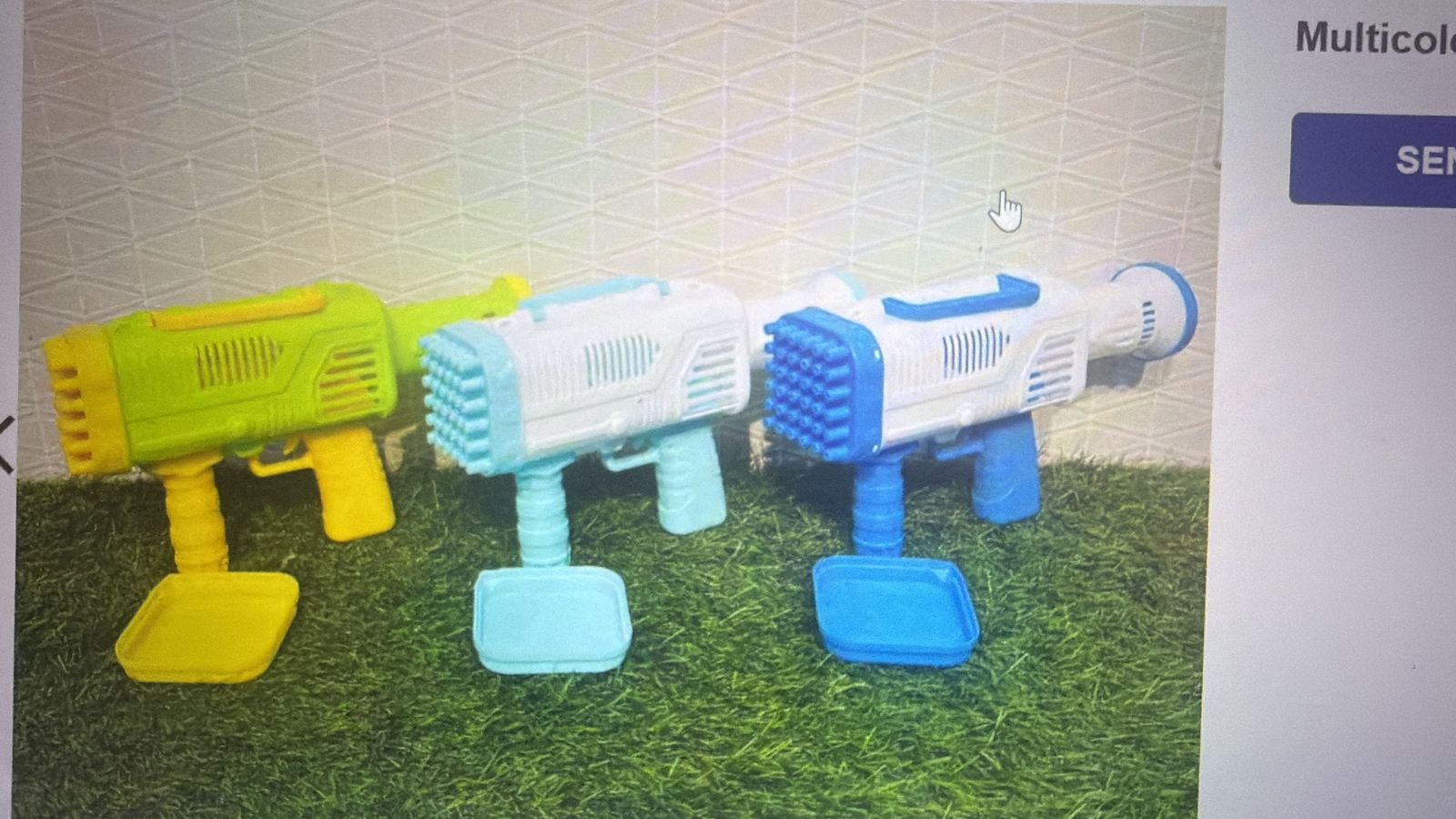 Big Bubble Gun Rechargeable | Automatic Bubble Maker Gun with LED Lights | Fun Outdoor Bubble Toy for Kids