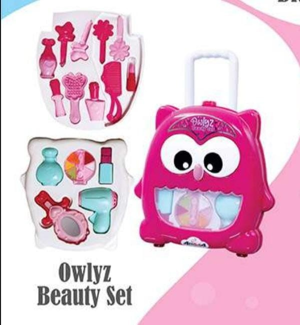Lallafy Beauty Owl Set (Bulk) | Pretend Play Makeup & Beauty Kit for Kids | Creative Roleplay Toy Set for Girls
