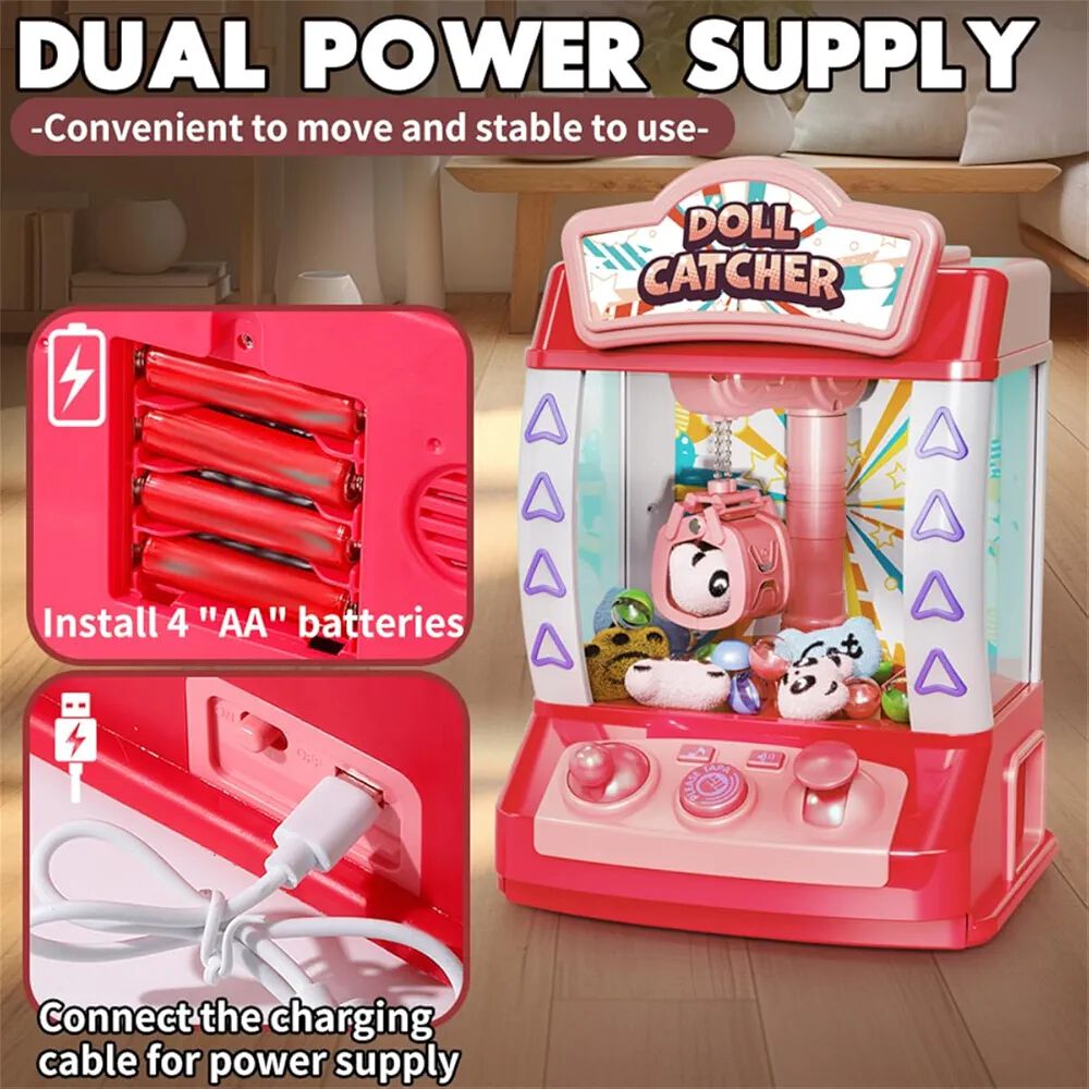 Lallafy Doll Catcher Game (Bulk) | Mini Claw Machine Prize Catching Toy | Interactive Arcade Game for Kids