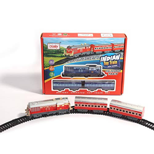 Lallafy Mini Indian Toy Train (Bulk) | Battery Operated Railway Train with Light & Sound | Educational Adventure Toy for Kids
