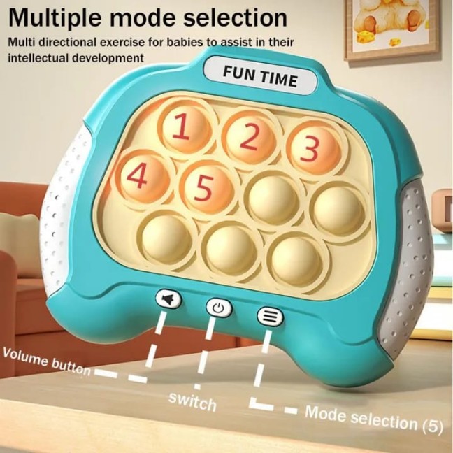 Lallafy Fast Push Game (Bulk) | Electronic Pop It Memory Game with Lights & Sounds | Educational Brain Challenge Toy for Kids