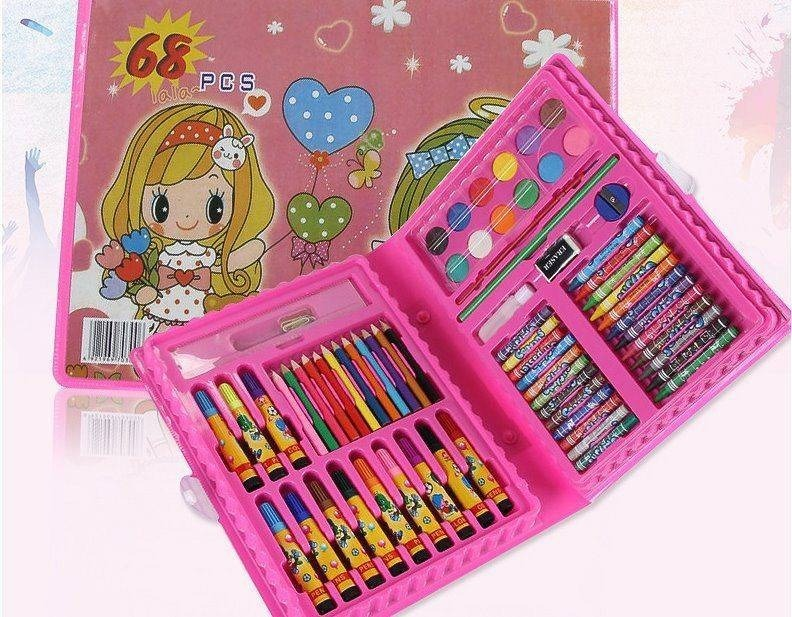 68-Piece Kids Art & Drawing Colour Kit | Creative Painting & Coloring Set for Children
