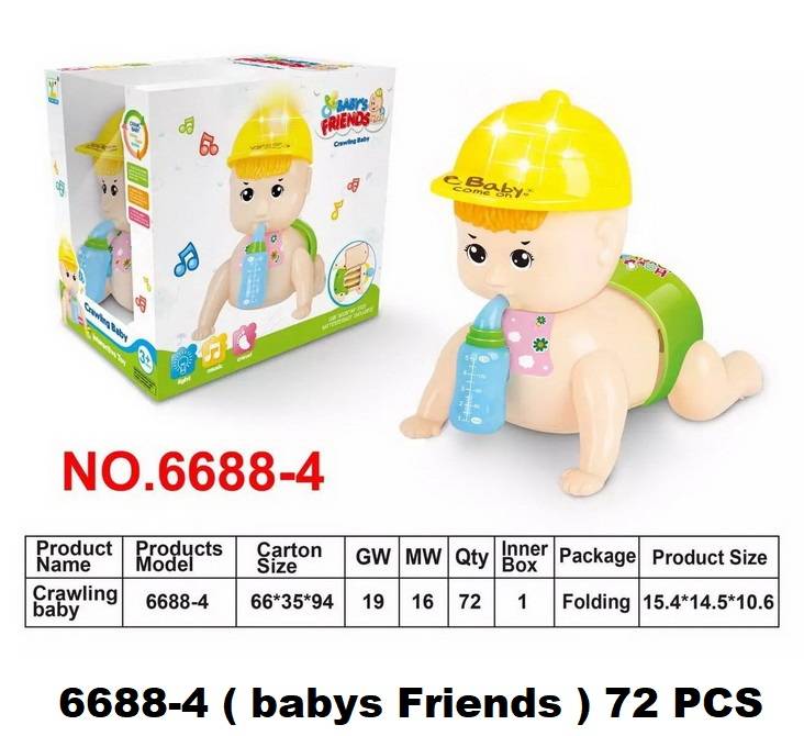 Lallafy Crawling Baby Toy (Bulk) | Musical Crawling Baby with LED Lights | Interactive Early Learning Toy for Toddlers