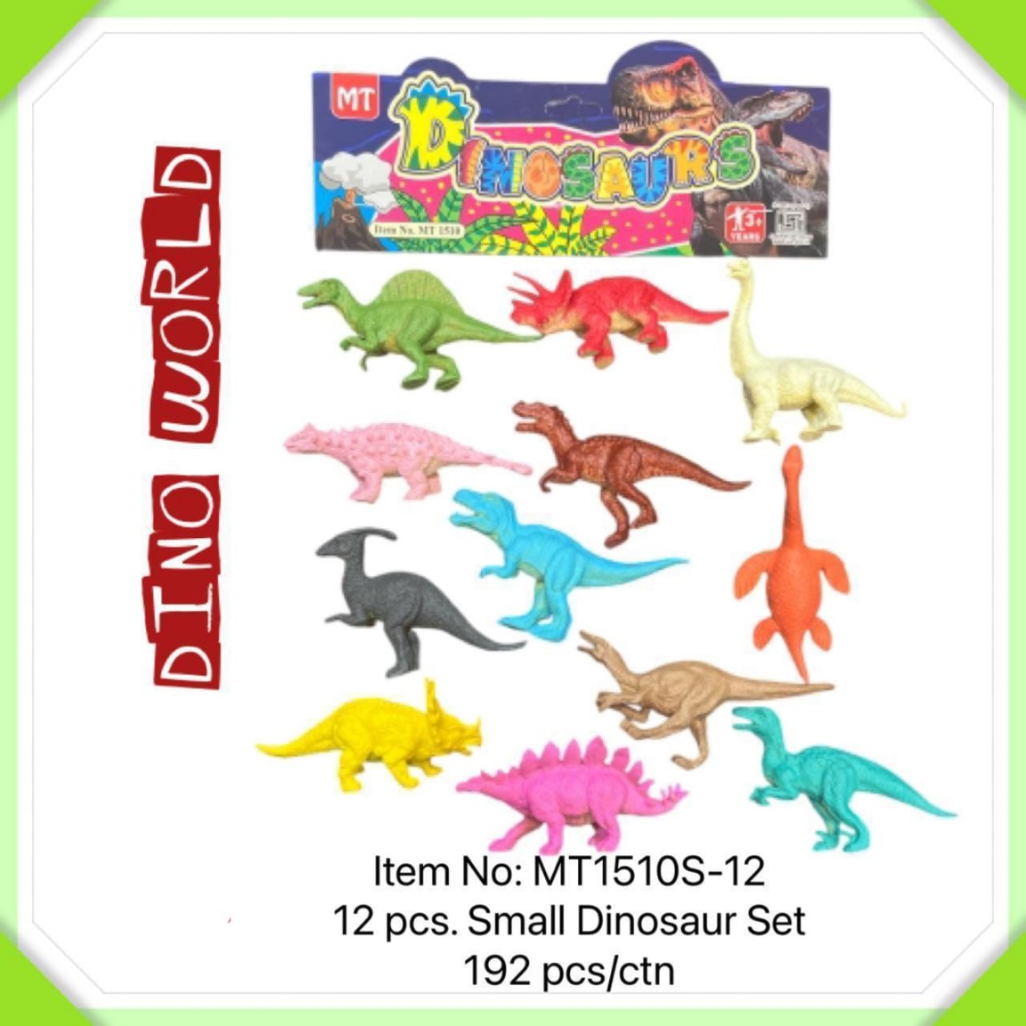Lallafy Small Dinosaur Set (Bulk) | Mini Dinosaur Figures Toy Set | Educational Prehistoric Animal Toys for Kids