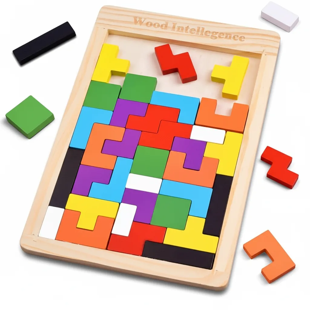 Wooden Puzzle for Kids | Educational Jigsaw Learning Puzzle Toy | Shape Matching & Brain Development Toy for Boys & Girls