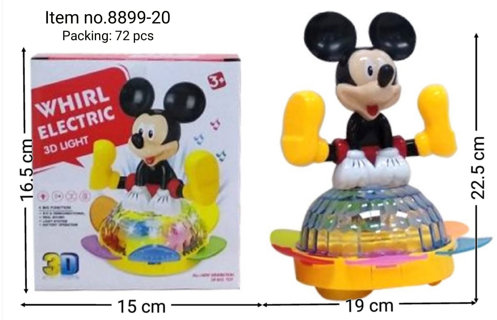 4D Mickey Mouse Toy | Musical Cartoon Toy with Lights for Kids