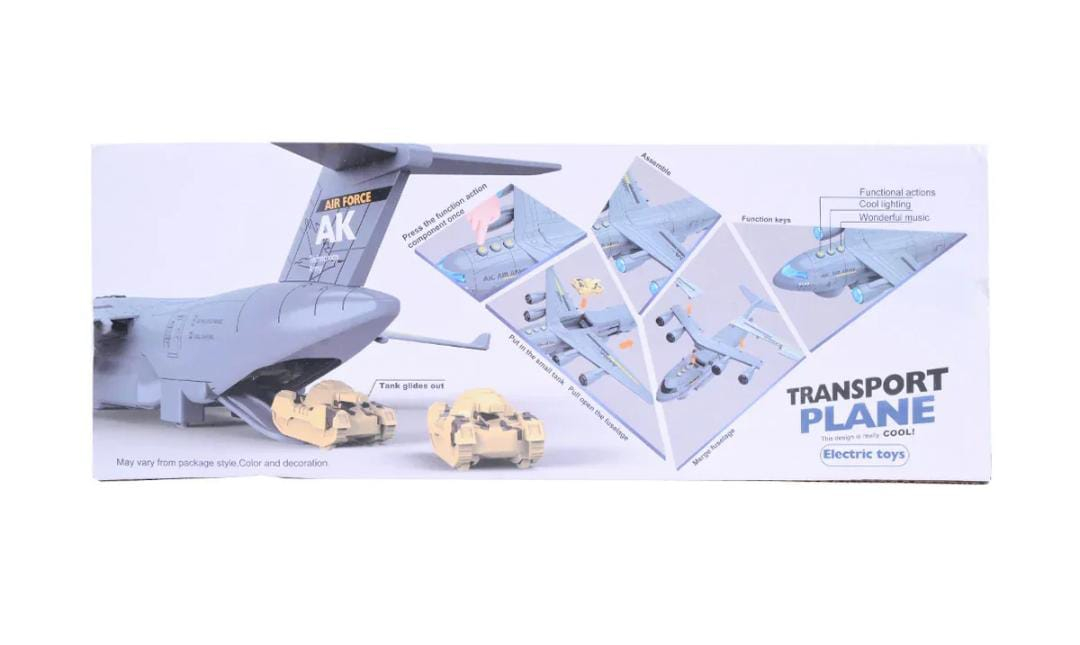 Lallafy Funny Transport Aircraft (Bulk) | Airplane Carrier Transport Toy with Mini Vehicles | Educational Adventure Toy for Kids