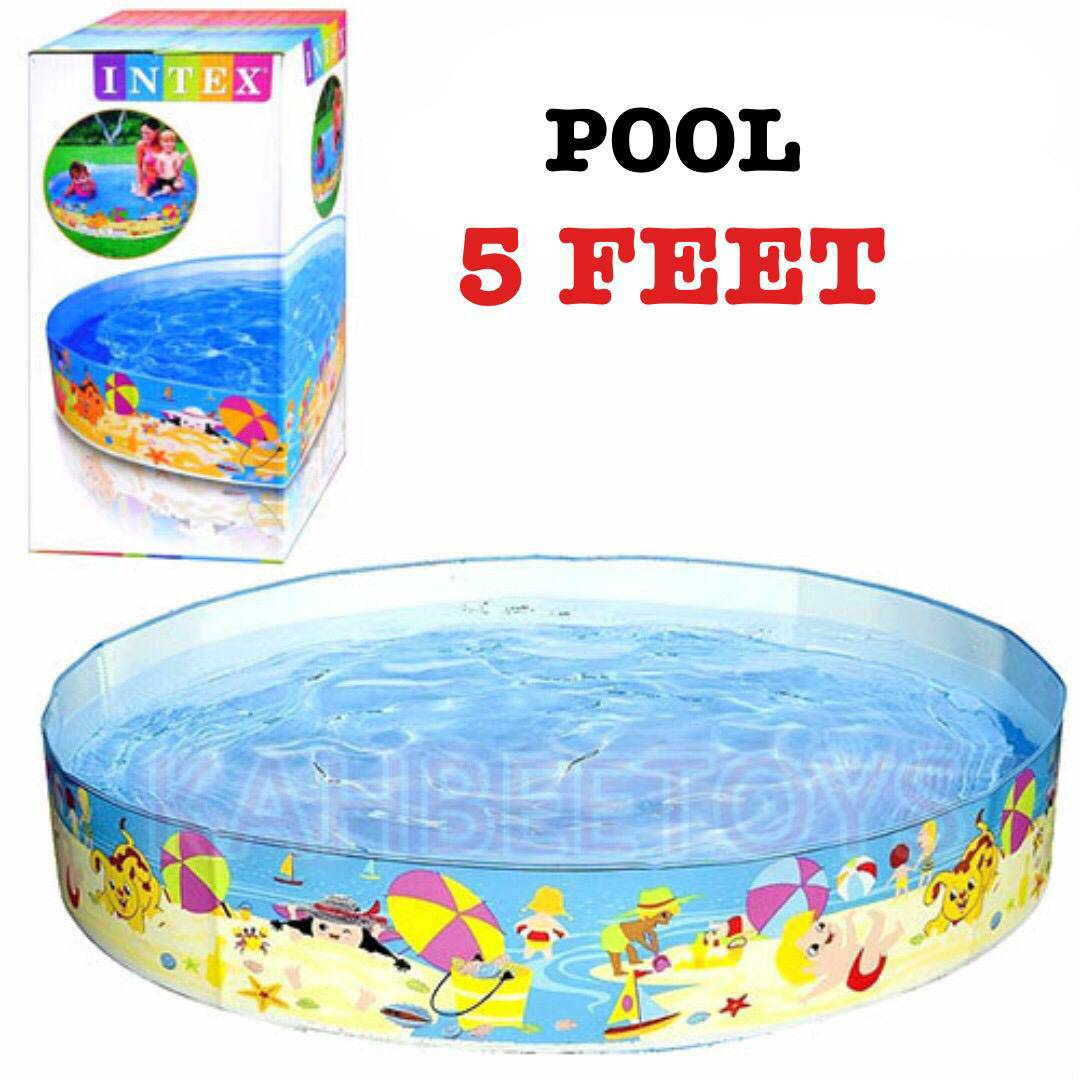 Lallafy Intex Pool 5ft (Bulk) | Large Inflatable Swimming Pool for Kids | Portable Outdoor Water Play Pool for Family Fun