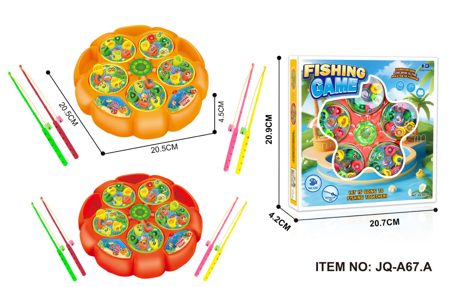 Lallafy Competition Fishing Game (Bulk) | Interactive Rotating Fish Catching Game | Educational Family Fun Toy for Kids