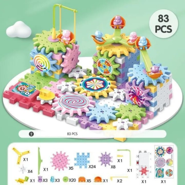 Lallafy Building Blocks (Bulk) | Creative Construction Block Set | Educational STEM Learning Toy for Kids
