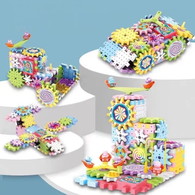 Lallafy Building Blocks (Bulk) | Creative Construction Block Set | Educational STEM Learning Toy for Kids