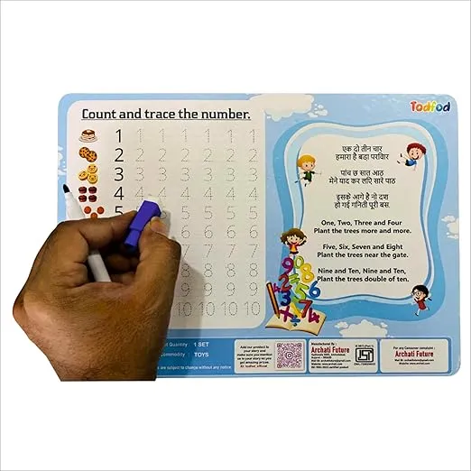 Wooden Number & Counting Peg Puzzle Board