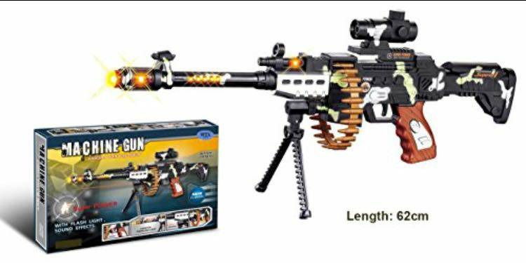 Premium Military Style Electric Machine Gun Toy for Kids | Action Battle Gun with Flashing Lights, Sound Effects & Adventure Play
