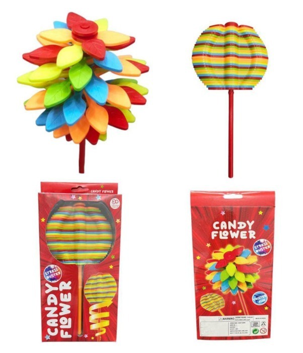 Candy Flower Stress Buster Toy | Soft Squeeze Sensory Fidget Toy | Cute Stress Relief Toy for Kids & Adults
