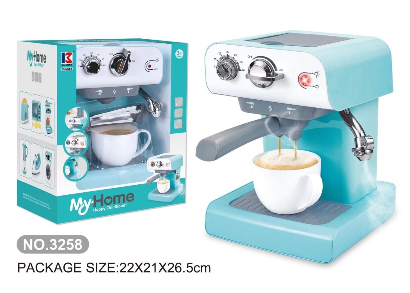 Lallafy Coffee Machine Toy (Bulk) | Pretend Play Coffee Maker Set for Kids | Educational Kitchen Roleplay Toy
