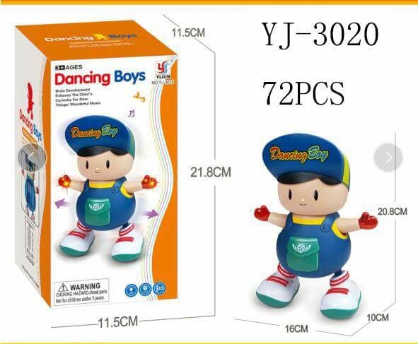 Lallafy Dancing Boy Toy (Bulk) | Musical Dancing Boy with LED Lights | Interactive Battery Operated Toy for Kids