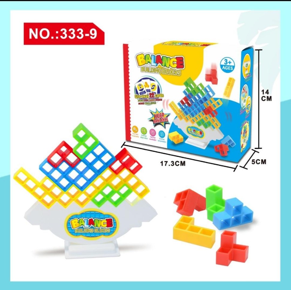 Lallafy Tetra Tower Game | Balance Stacking Puzzle Game | Educational Brain Development Toy for Kids & Family