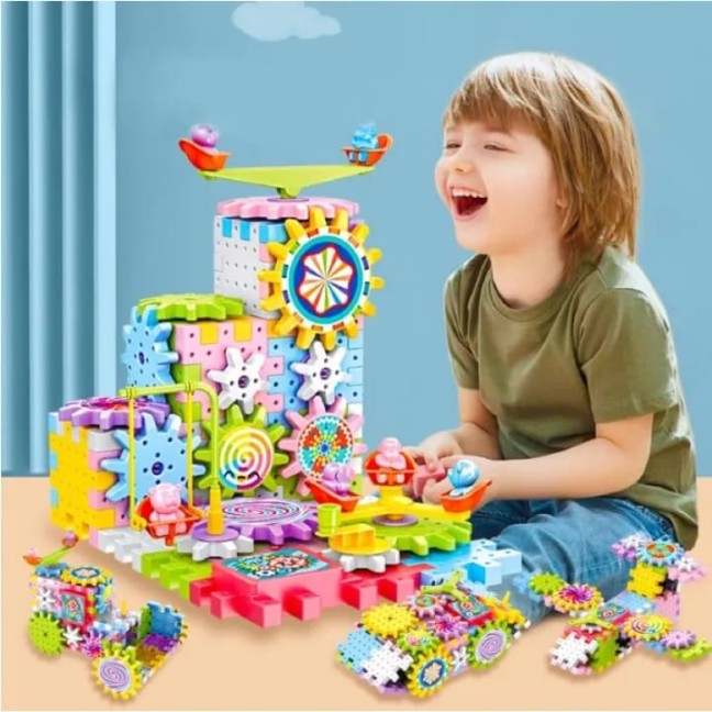 Lallafy Building Blocks (Bulk) | Creative Construction Block Set | Educational STEM Learning Toy for Kids
