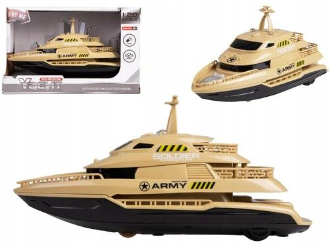 Army Yacht Toy for Kids | Military Style Boat Toy with Lights & Sound
