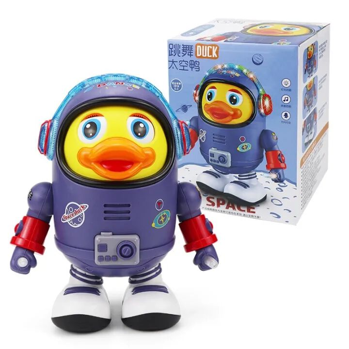 Lallafy Space Duck Toy (Bulk) | Musical Walking Duck with LED Lights | Interactive Space Adventure Toy for Kids