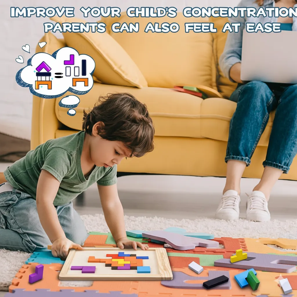 Wooden Puzzle for Kids | Educational Jigsaw Learning Puzzle Toy | Shape Matching & Brain Development Toy for Boys & Girls