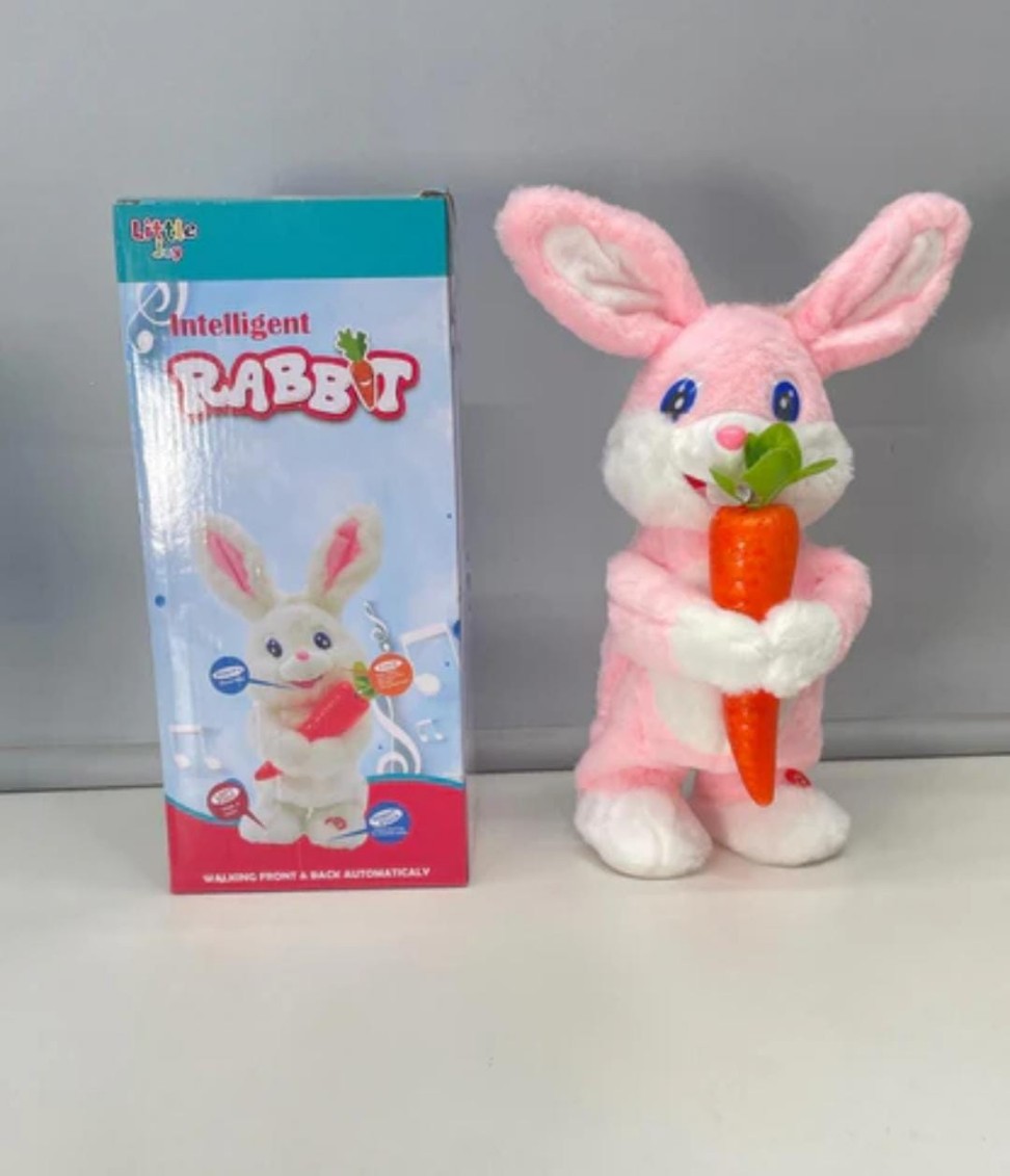 Lallafy Intelligent Rabbit Toy (Bulk) | Interactive Musical Learning Rabbit with LED Lights | Educational Battery Operated Toy for Kids