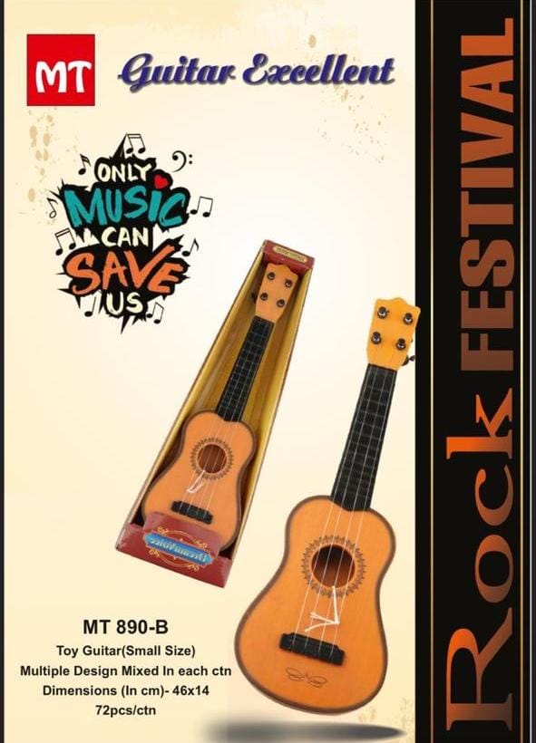 Lallafy Small Wooden Guitar (Bulk) | Educational Musical Instrument Toy | Creative Music Learning Toy for Kids