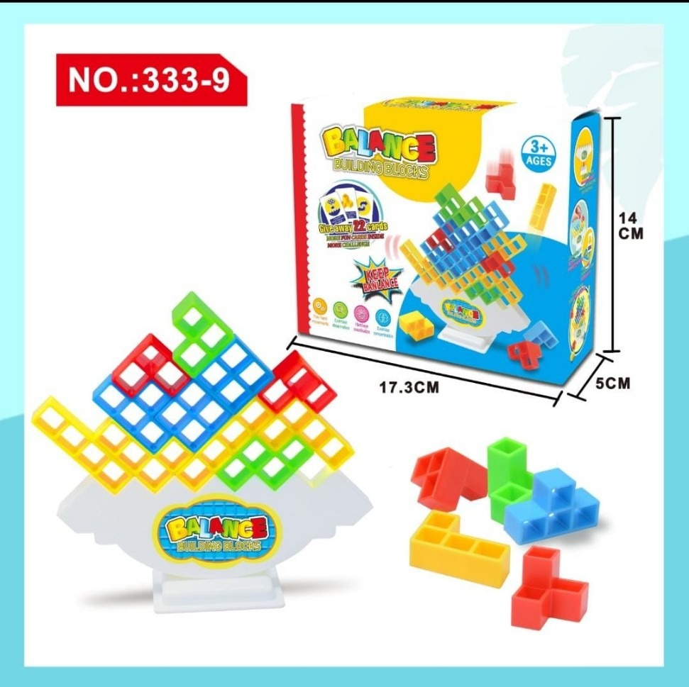 Tetra Tower Game (Bulk) | Colorful Stacking Balance Game for Kids & Family Fun